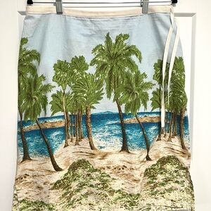 Liz Claiborne Tropical Print Skirt - Green and Blue